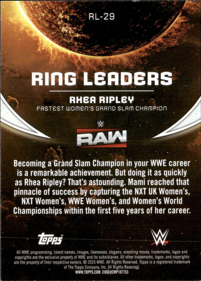 Rhea Ripley card back