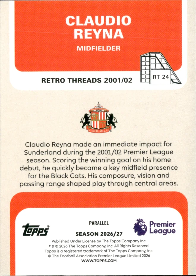 Claudio Reyna card back
