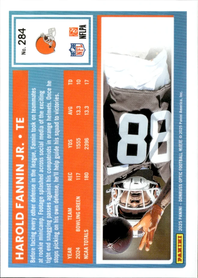 Harold Fannin Jr. card back