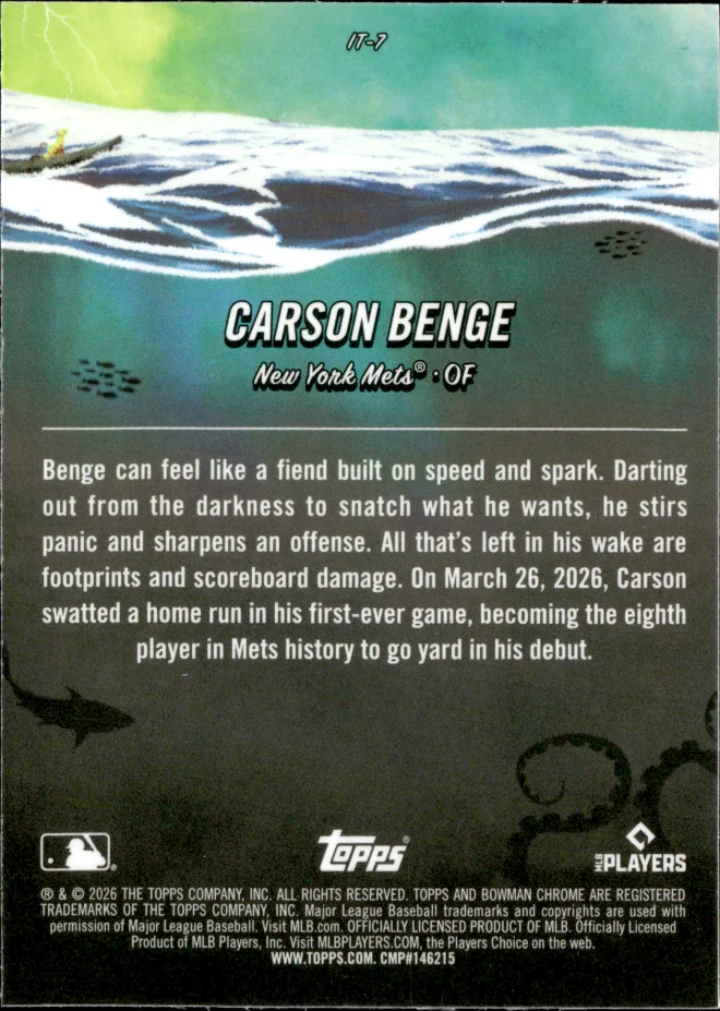 Carson Benge card back