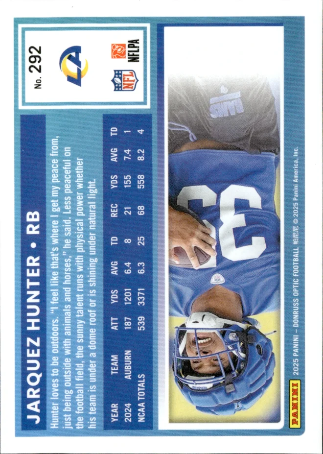 Jarquez Hunter card back