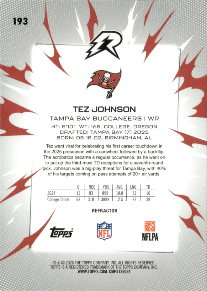 Tez Johnson card back