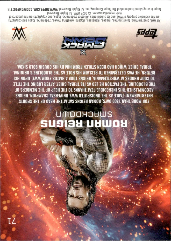 Roman Reigns card back