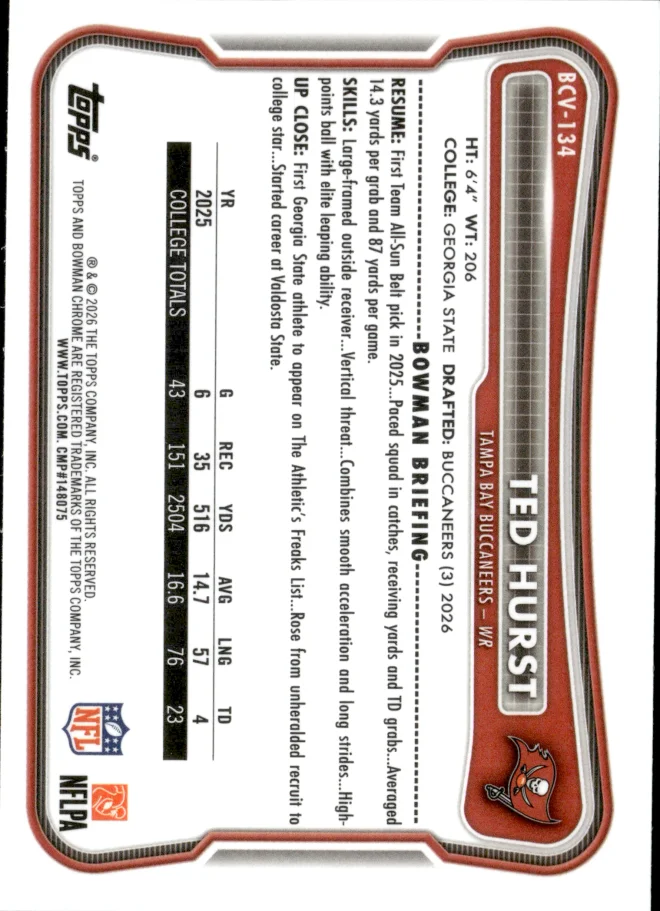 Ted Hurst card back