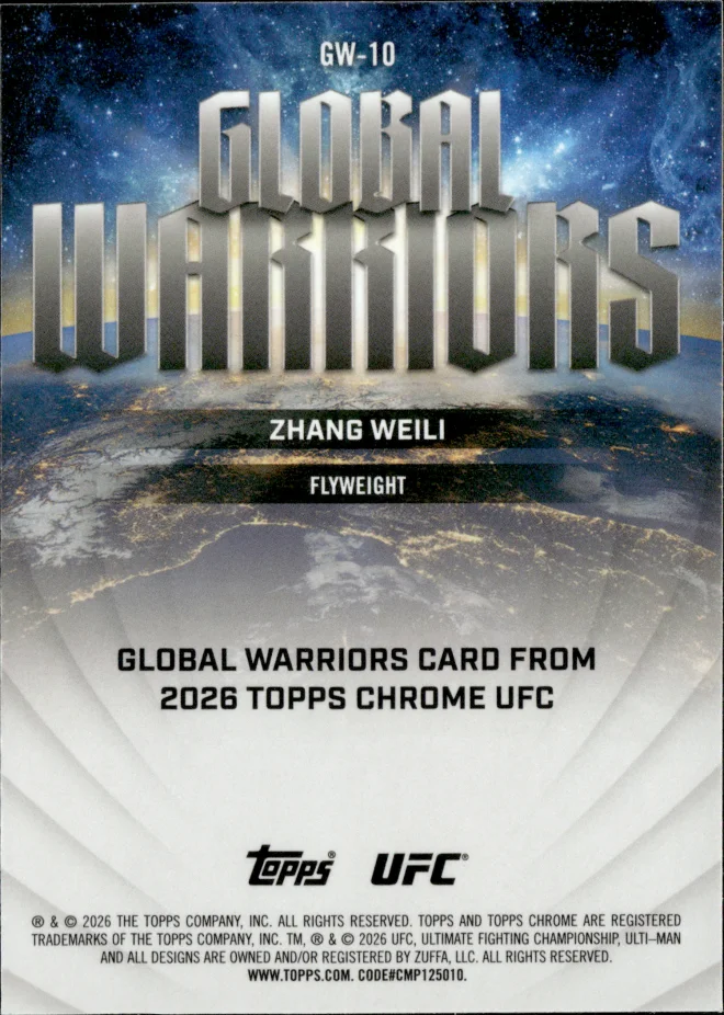 Zhang Weili card back