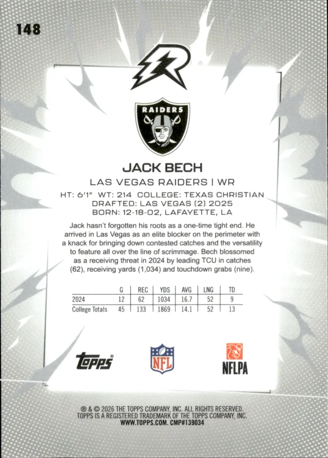 Jack Bech card back