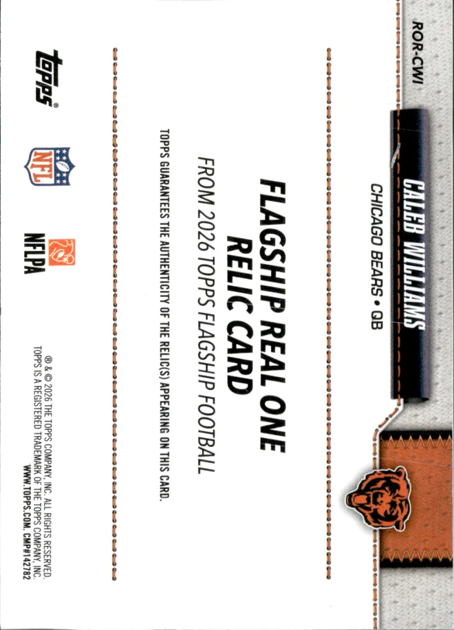 Caleb Williams card back
