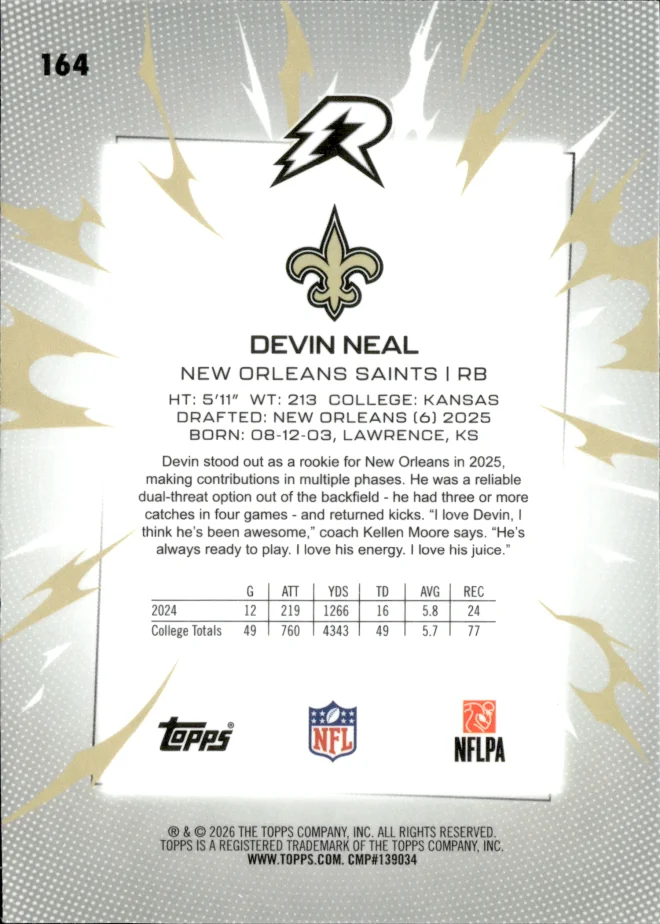 Devin Neal card back