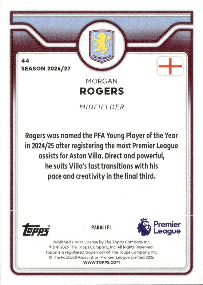 Morgan Rogers card back