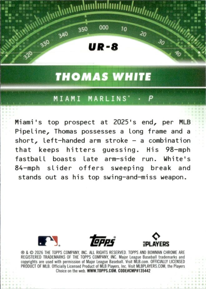 Thomas White card back