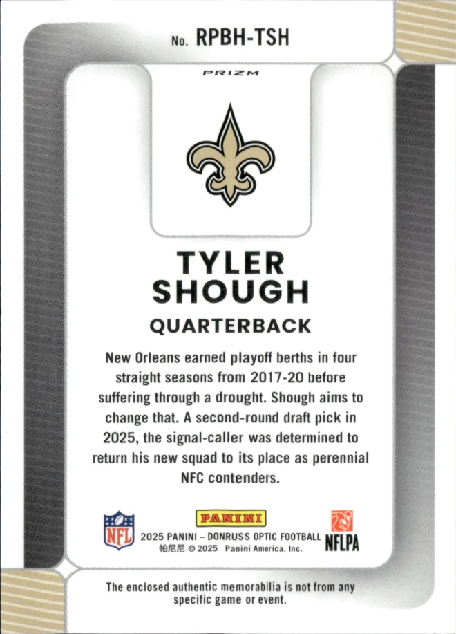 Tyler Shough card back