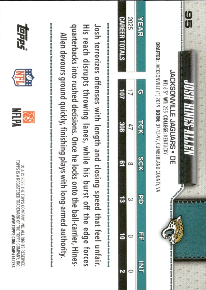 Josh Hines-Allen card back
