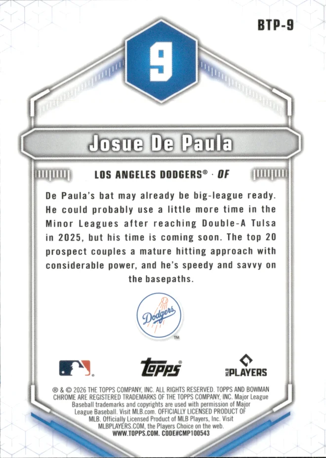 Josue De Paula card back