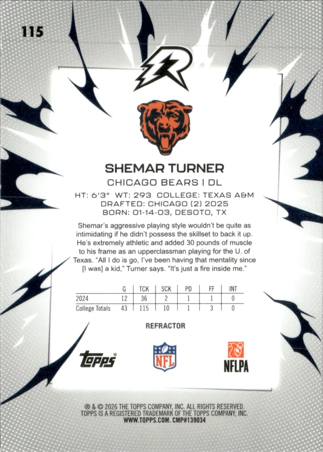Shemar Turner card back