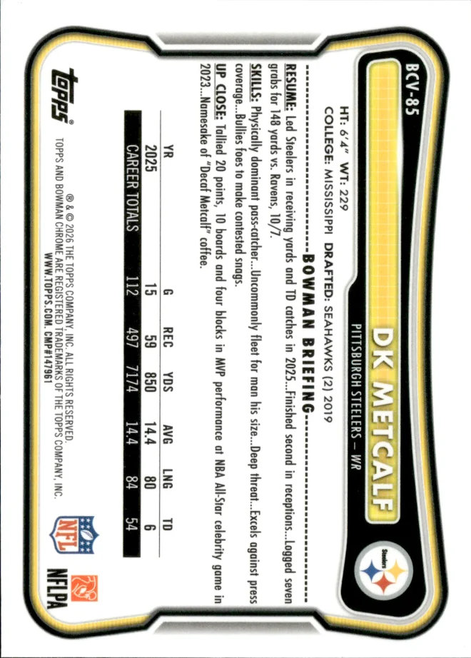 DK Metcalf card back