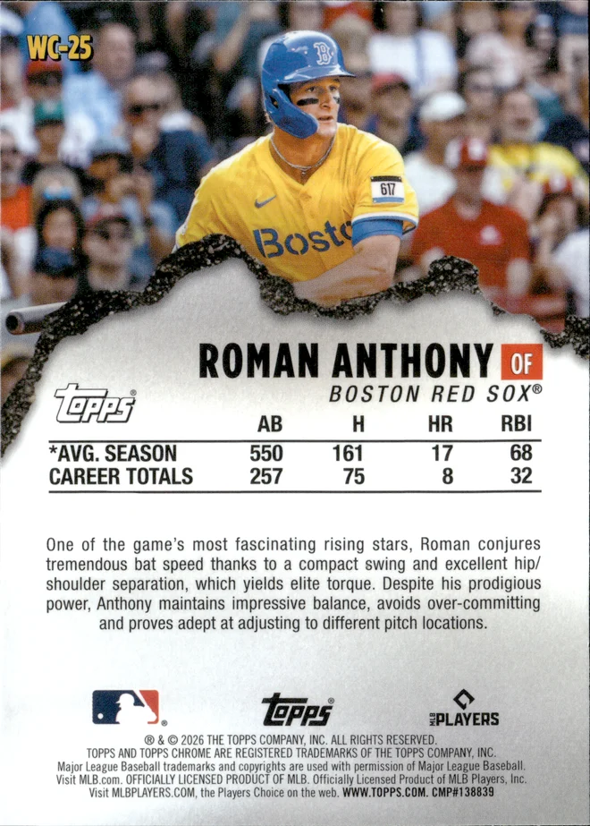 Roman Anthony card back
