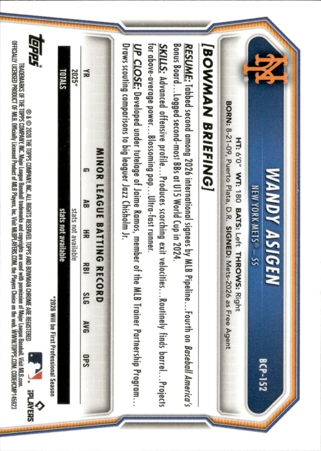 Wandy Asigen card back