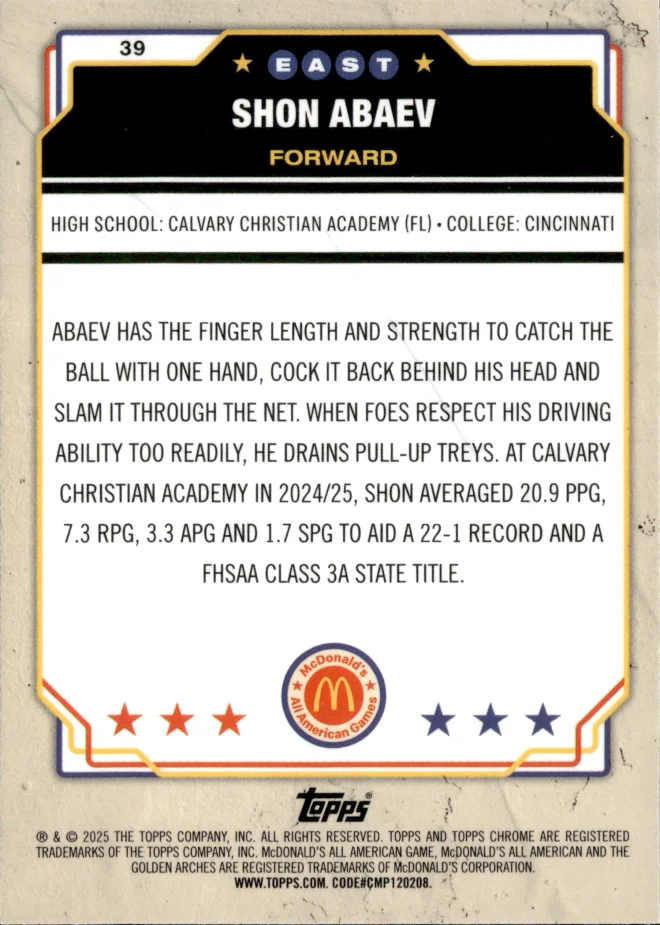 Shon Abaev card back