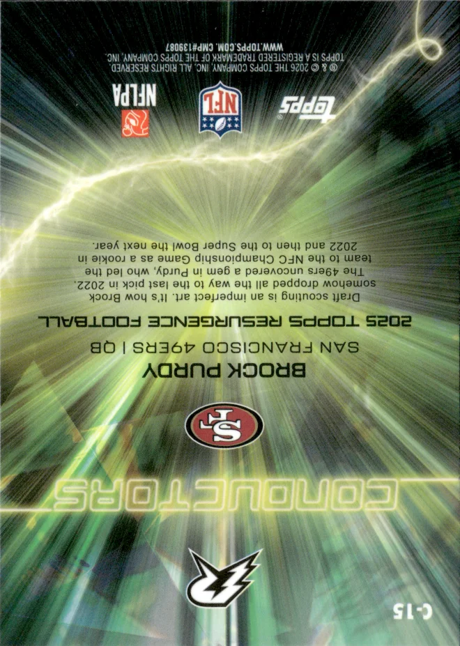 Brock Purdy card back