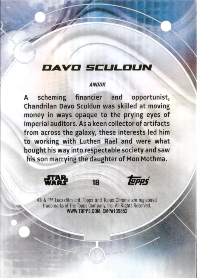 Davo Sculdun card back