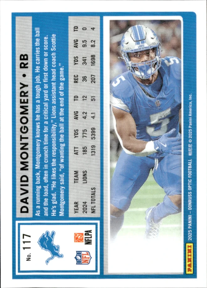 David Montgomery card back
