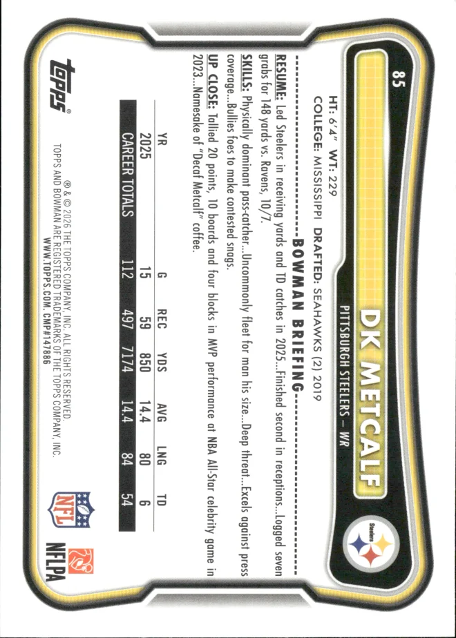 DK Metcalf card back