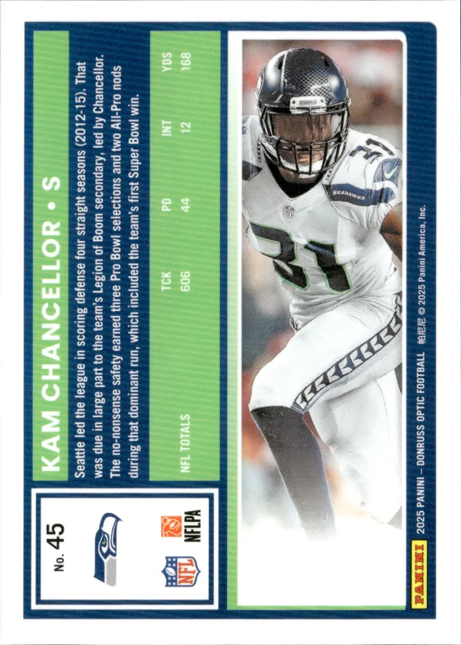 Kam Chancellor card back