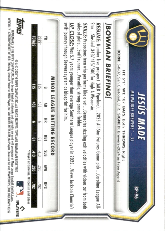 Jesús Made card back