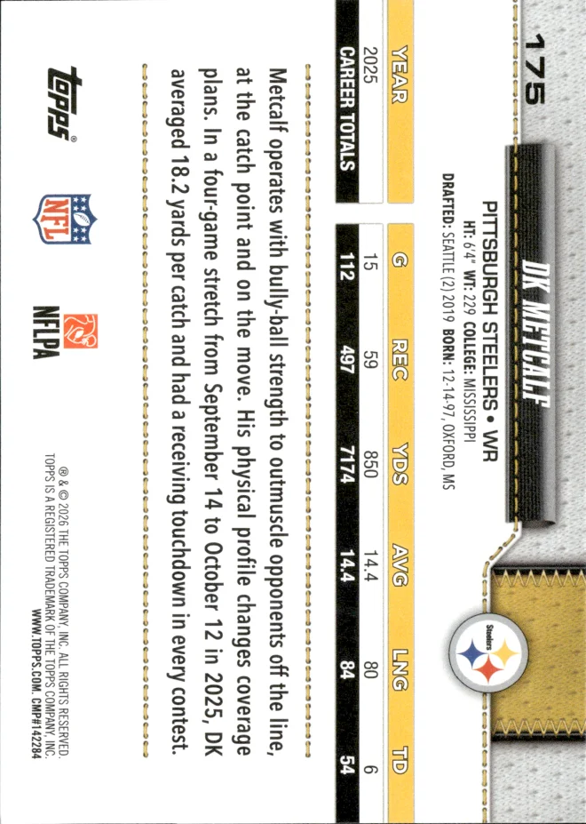 DK Metcalf card back