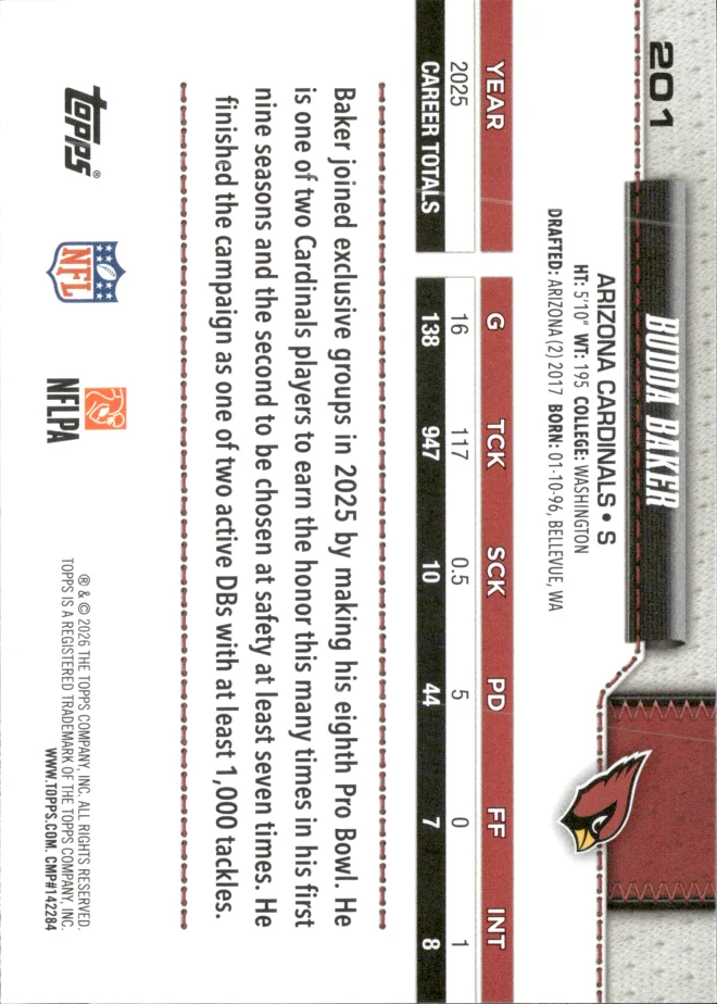 Budda Baker card back