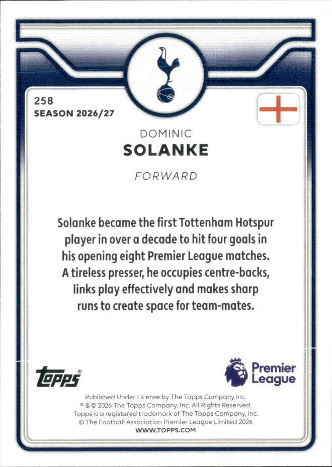 Dominic Solanke card back