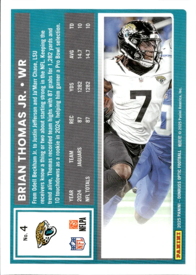 Brian Thomas Jr. card back