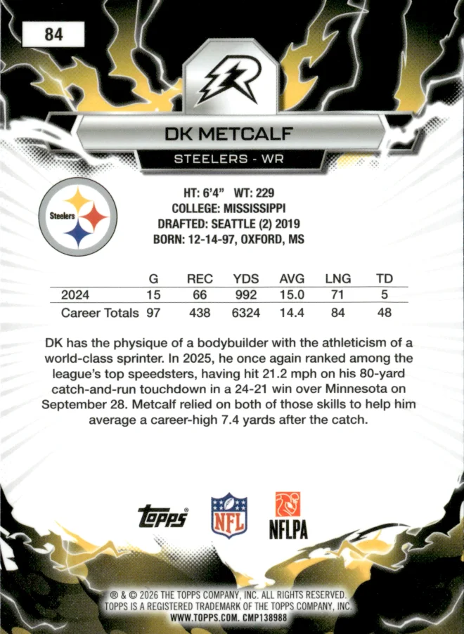 DK Metcalf card back