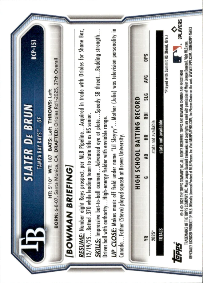 Slater De Brun card back