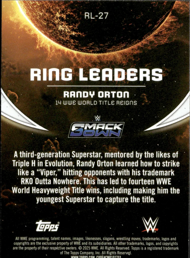 Randy Orton card back