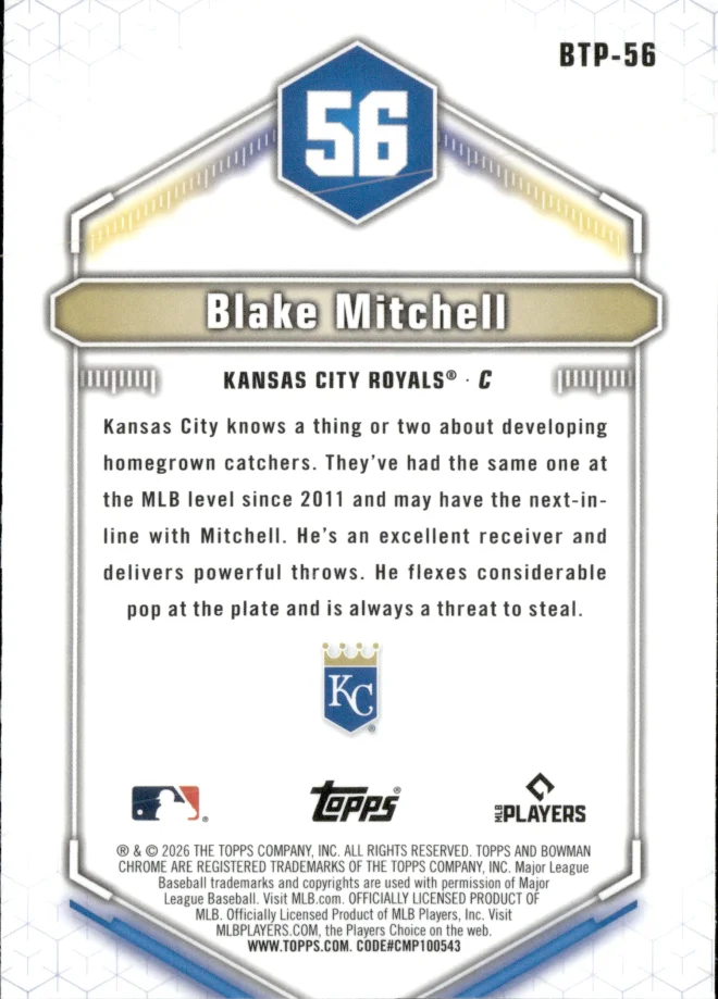 Blake Mitchell card back