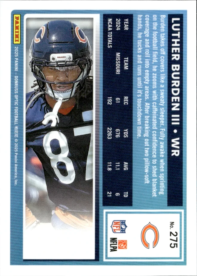 Luther Burden III card back