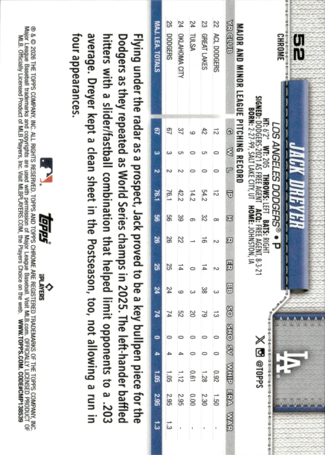 Jack Dreyer card back