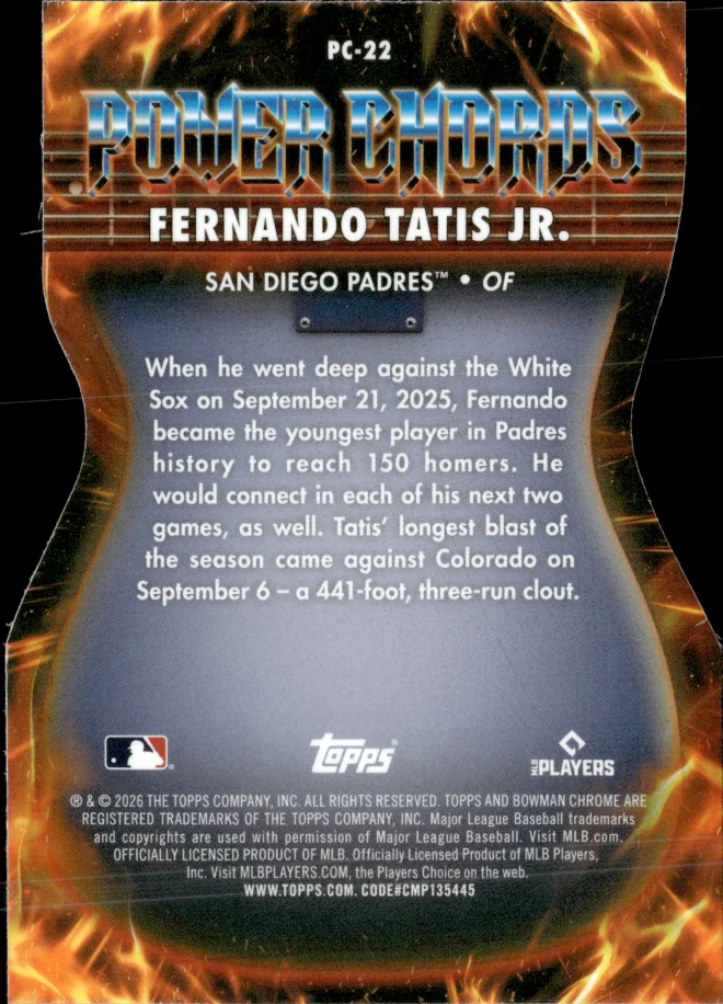 Fernando Tatis Jr. card back