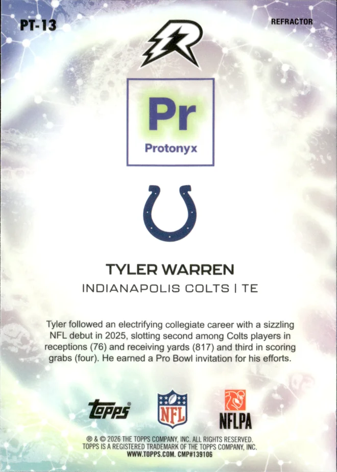Tyler Warren card back