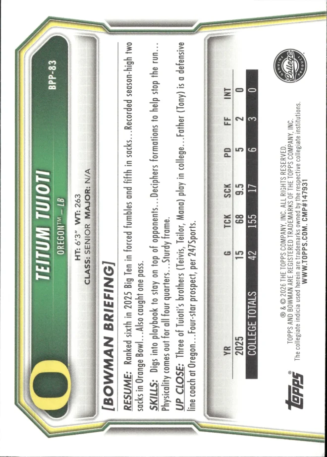 Teitum Tuioti card back