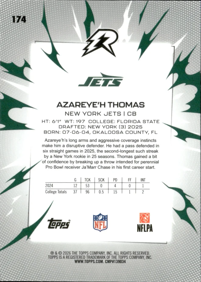 Azareye'h Thomas card back