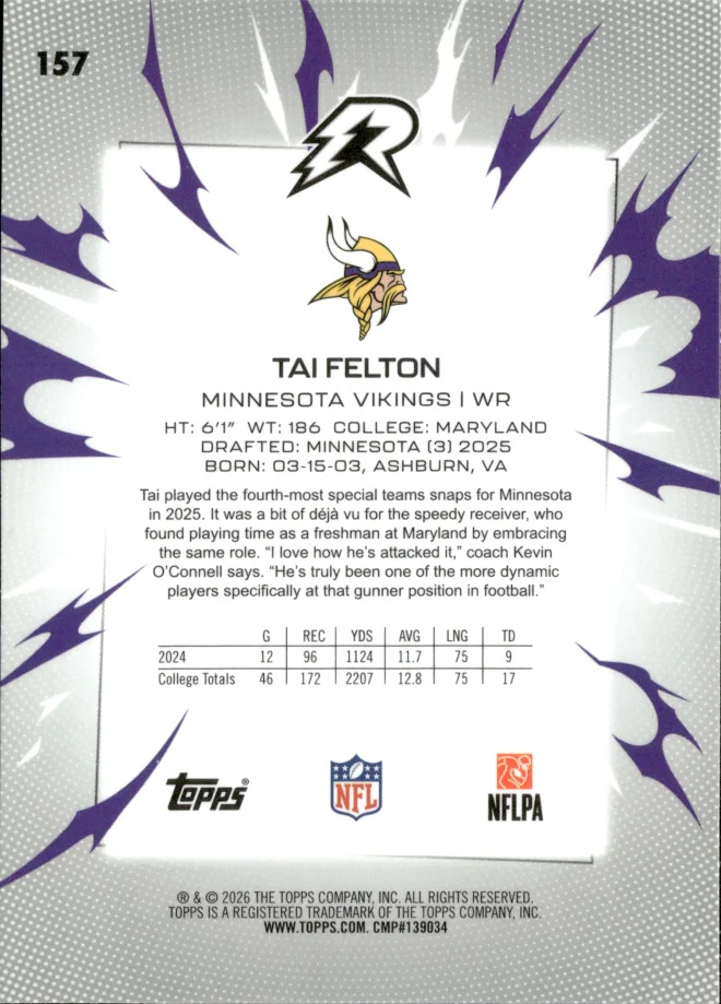 Tai Felton card back