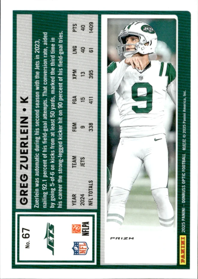 Greg Zuerlein card back