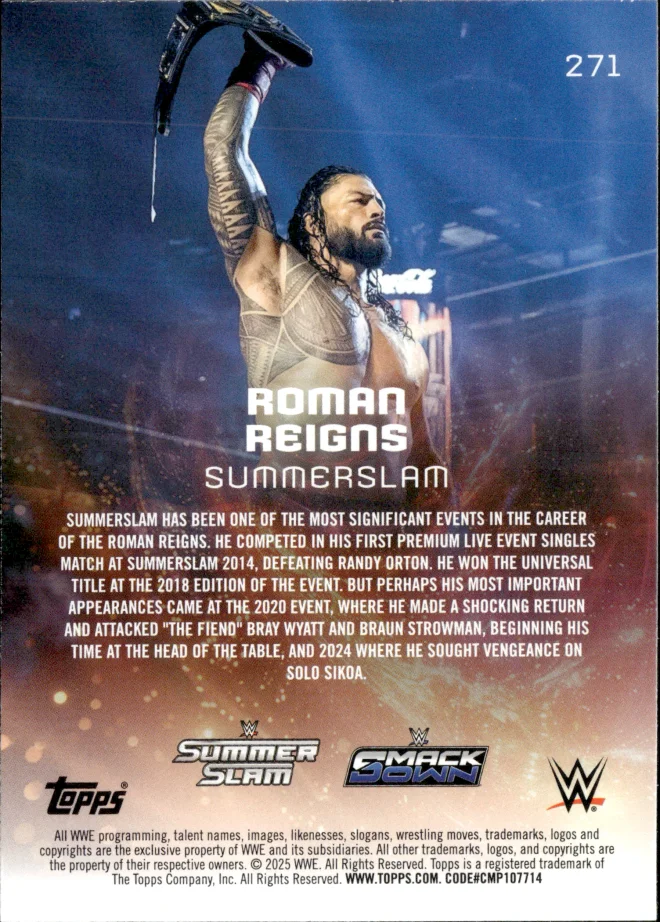 Roman Reigns card back