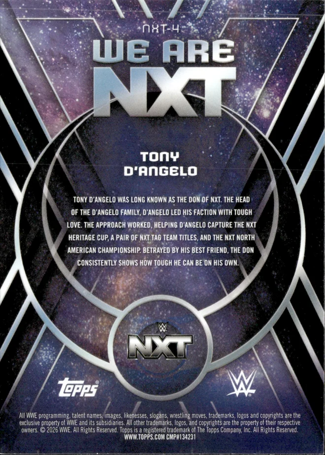 Tony D'Angelo card back