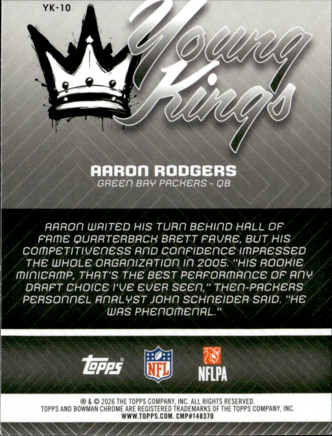 Aaron Rodgers card back