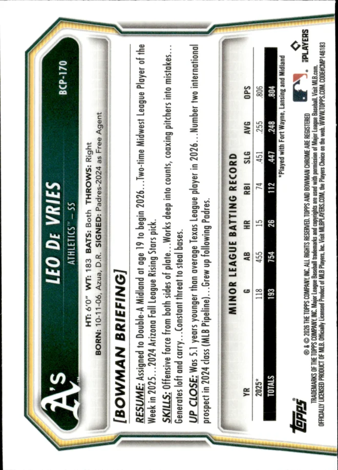 Leo De Vries card back