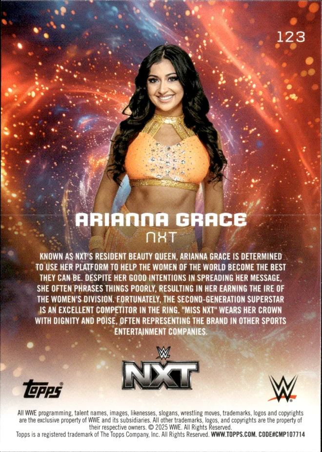 Arianna Grace card back
