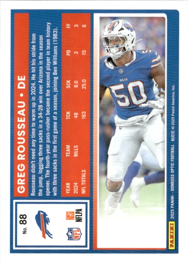Greg Rousseau card back